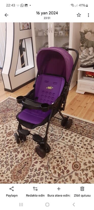 uşaq ucun ev: Uşaq arabası – yüngül və praktik model. Xüsusiyyətlər: - Rəng — 1