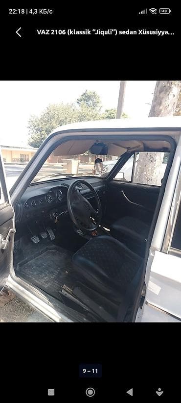 afdamabil ve xususi texnka: VAZ 2106 (klassik “Jiquli”) sedan - Kuzov: 4 qapılı sedan, ağ rəng - — 5