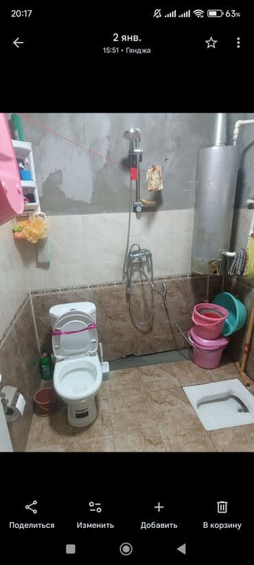 gencede satilan ucuz heyet evleri: 1 otaqlı, 37 kv. m, Orta təmir — 4