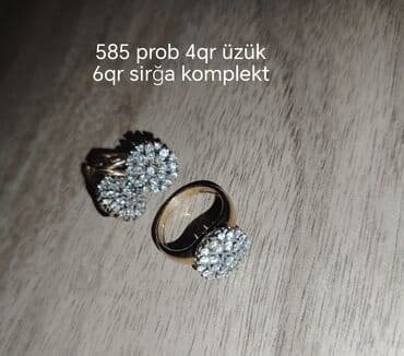 sep sekilleri: Dəstə daxildir: Kulon, Sarı qızıl, 585 Əyar, 96 g — 2