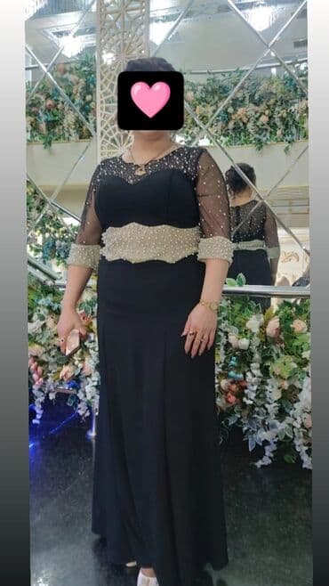 женское платье трансформер: Qadın gecə geyimi – uzun, qara rəngdə ziyafət donu - Model: A-kəsim — 1