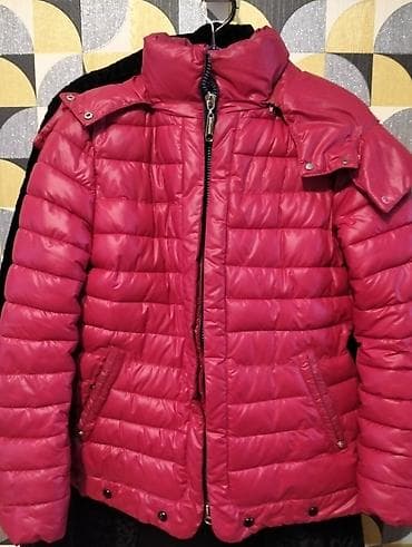 mont: Qadınlar üçün qışlıq pufik gödəkçə - Rəng: tünd çəhrayı/şərab rəngi - — 1