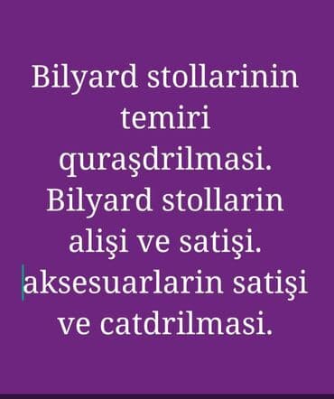 nerd taxta satisi: Bilyard serviz size butun xidmetleri teklif edir. Temir qurawdrilma — 1