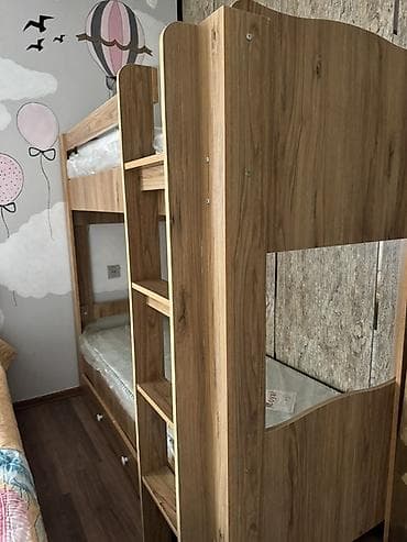 usaq stolu: Oğlan və qız üçün, Çarpayı, Matras ilə, Siyirməli, Laminat — 3