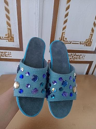 шлепанцы, вьетнамки: Размер: 39, цвет - Синий, Новый — 3