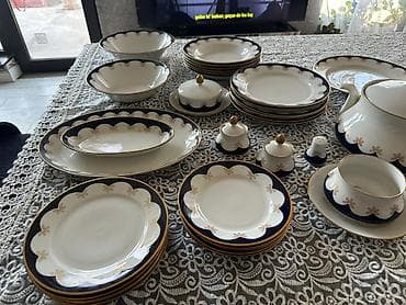 Nahar dəsti, rəng - Ağ, Farfor