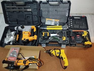 Ручные механические инструменты: Elektrik alətləri dəsti Komplektin tərkibi: - SDS-plus tipli — 2