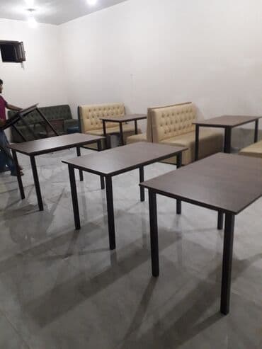 стеклянный стол: Новый, Квадратный стол, 4 стула, Нераскладной, Азербайджан — 15