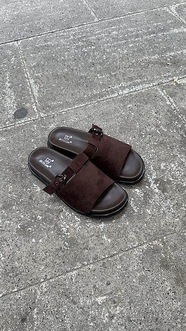 sepler 2020: Unisex slayd sandaletləri – Diyi a Lan - Rənglər: qara və qəhvəyi - — 3