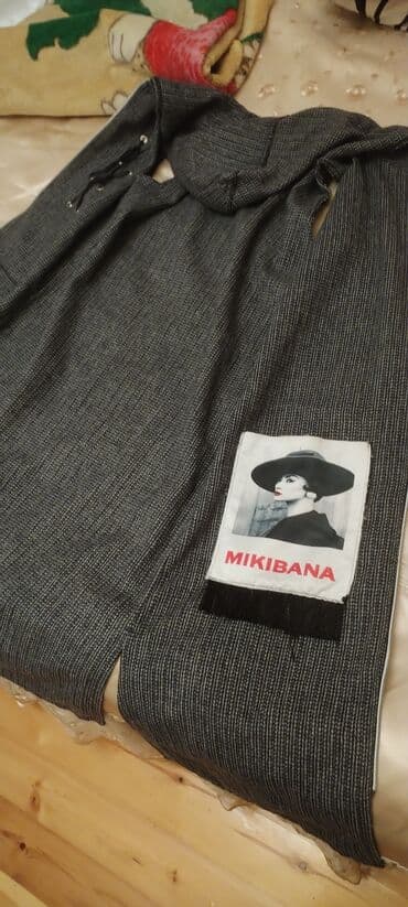 Mikibana marka qadın ponçosu/kardiqanı - Rəng: tünd boz – nazik xətli