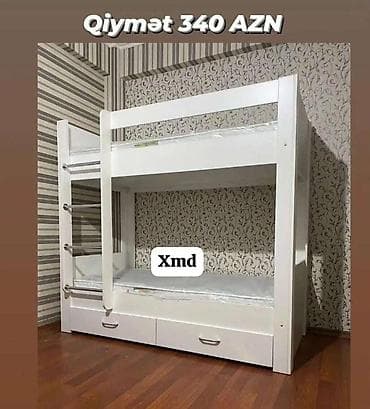 Oğlan və qız üçün, Çarpayı, Matras ilə, Siyirməli, Taxta