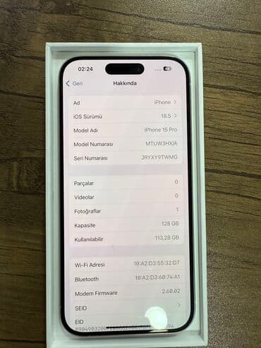iphone 15 pro max replika fiyat: IPhone 15 Pro, 128 GB, White Titanium, Zəmanət — 3
