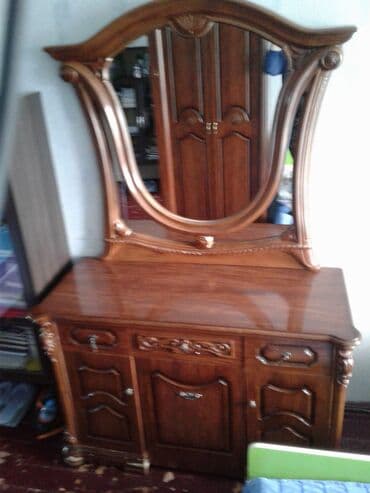 где купить старую мебель: 2 односпальные кровати, Шкаф, Трюмо, 2 тумбы, Малайзия, Б/у — 4