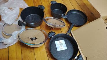 qazan dəsti: Qazan, rəng - Boz, Qranit, Türkiyə — 6