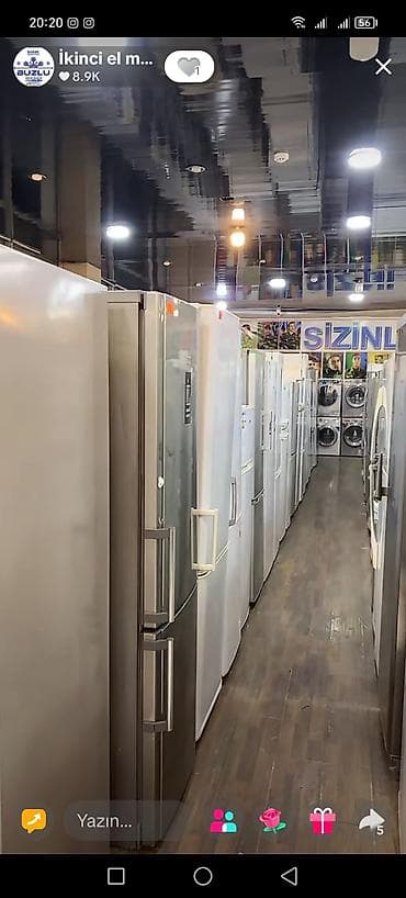 Məişət texnikası mağazasında geniş seçimli soyuducu və paltaryuyan — 1