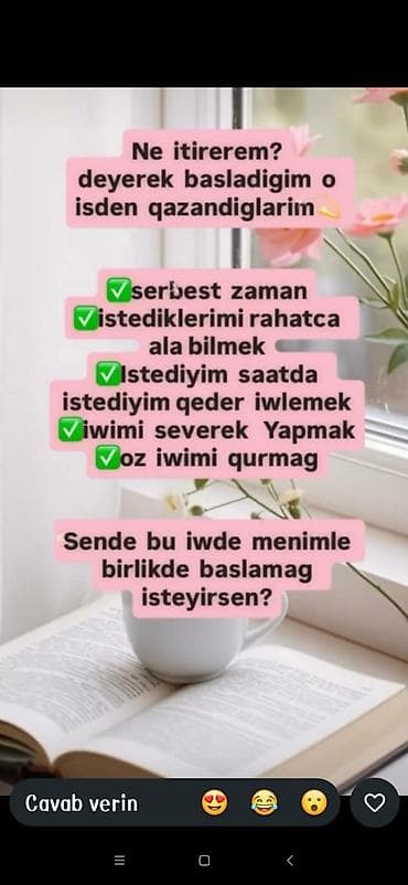 Onlayn iş imkanı – sərbəst qrafiklə şəxsi biznesinizi qurun Təklif: -