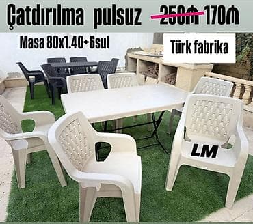 Kvadrat masa, Eyvan üçün, 6 nəfər — 1