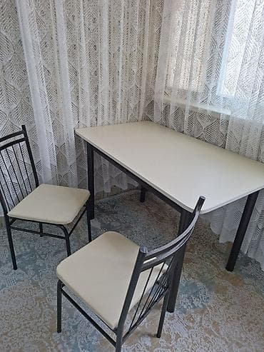 Mətbəx və ya balkon üçün kompakt masa-stul dəsti - Dəst: 1 ədəd masa — 2