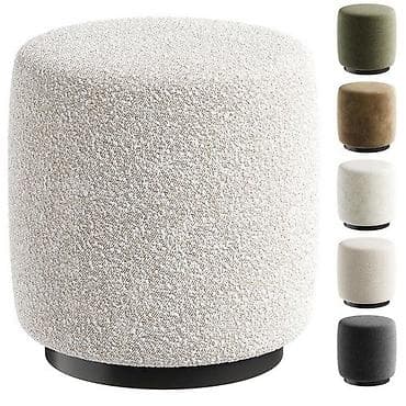 tek stul: Pufik oturacaq, Parça, rəng - Ağ — 1