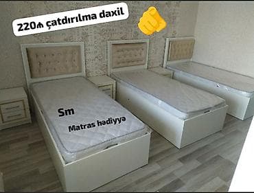 yataş matras: Təknəfərlik çarpayı, Bazalı, Matras ilə, Siyirməsiz — 2