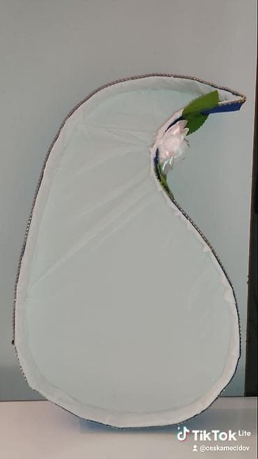 parça bez: Əl işləri dəsti – dekorativ saxlama qutusu və xonça - Yaşıl-qızılı — 3