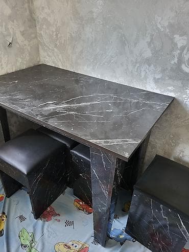 Для кухни, Новый, Нераскладной, Прямоугольный стол, 4 стула — 1