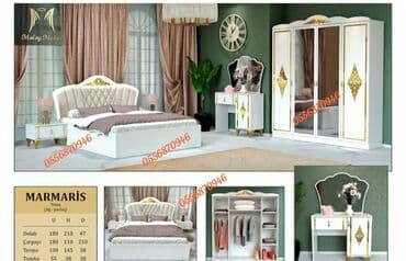 tek termo: Двуспальная кровать, Шкаф, Трюмо, 2 тумбы, Азербайджан, Новый — 25