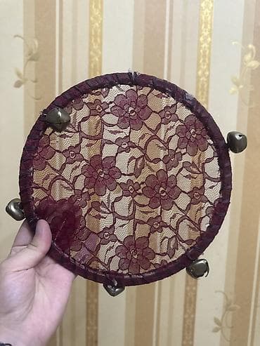 darbuka satış: Dekorativ çalpara (timbrel) – əl musiqi aləti - Dairəvi korpus - Üz — 2