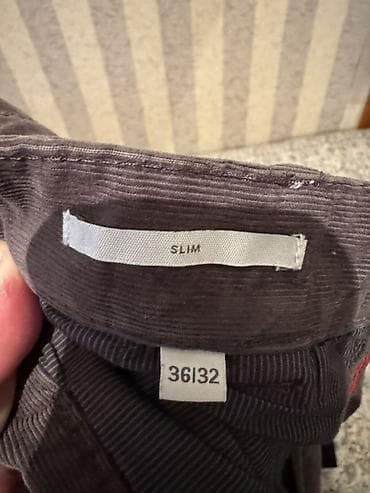 kombat şalvar: Məhsul: Korduroy kişi şalvarı - Rəng: tünd boz/qəhvəyi ton - — 4