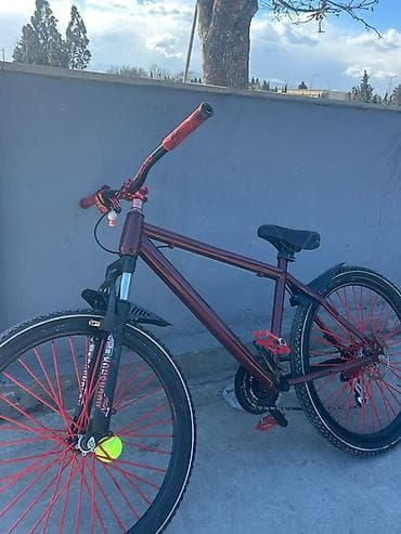 dj controller az: Şəhər/dağ tipli velosiped – fərqli dizayn - Rəng: tünd qırmızı — 1