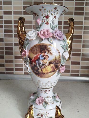 ваза напольная керамическая высокая: Bir vaza, Farfor — 2