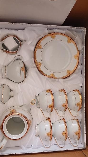 kafeyni serviz: Çay dəsti, rəng - Ağ, Farfor, 12 nəfərlik, Yaponiya — 2