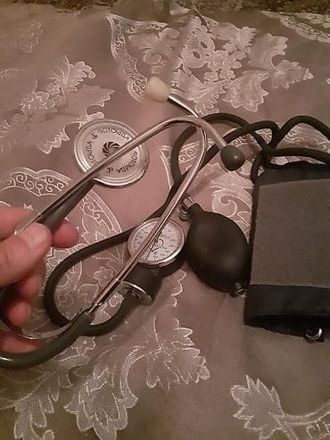 tonometr omron m6: Mexanik qan təzyiqi ölçən aparat + stetoskop desti qola taxilan rezini — 4
