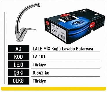 su c: Məhsul: LALE MİX “Kuğu” lavabo bataryası Kod: LA 101 - Təkqollu — 1