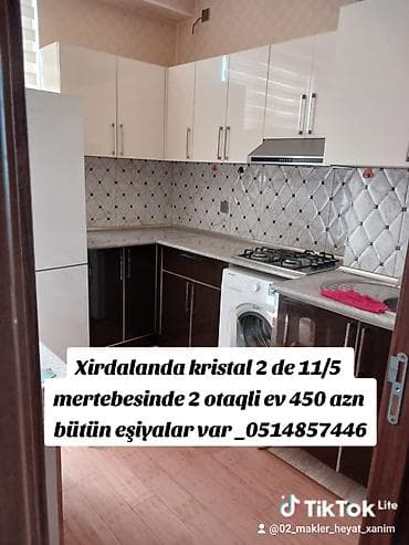 Xirdalanda kristal 2 de 11/5 mertebesinde 2 otaqli ev 450 azn bütün lalafo.az -da Xirdalanda kristal 2 de 11/5 mertebesinde 2 otaqli ev 450 azn bütün