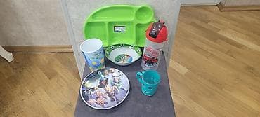 Tezediler 1ededi 1 man usaqlar ucun yemek ve su qablari — 1