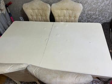 islenmis stol stul: Qonaq otağı üçün, Dördbucaq masa, 4 stul — 1