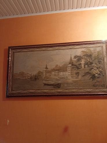 zengilan sekilleri: Divar üçün iri ölçülü pano/tablo – şəhər mənzərəsi - Mövzu: çay/kanal — 2