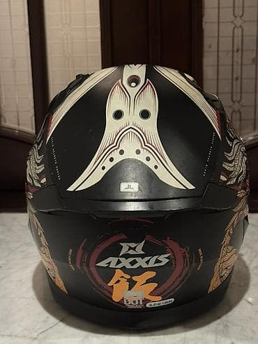 vizor: Axxis tam üzlüq moto dəbilqə – “Oni” seriyası, əjdaha qrafikası.Yeni — 4