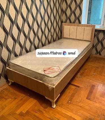 Təknəfərlik çarpayı, Matras ilə, Siyirməsiz