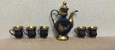 cay: Çay dəsti, rəng - Göy, Keramika — 1