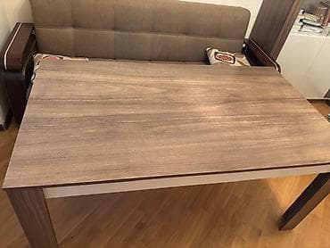 Yemək masası və 6 ədəd stul dəsti - Masanın materialı: laminat səthli — 2