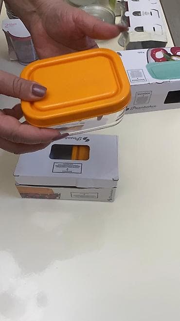 Кухонные принадлежности: Pasabahce Snowbox – 2 ədəd qida saxlama qabı dəsti. - Material — 3