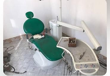 Stomatoloji kreslo və avadanlıq dəsti - Yaşıl rəngli, başlıq və arxa