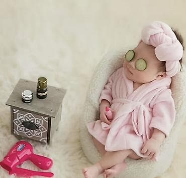 uşaq gəlinlik: Uşaq üçün Spa Xalat Dəsti - Yumşaq, tüklü materialdan hazırlanmış — 2