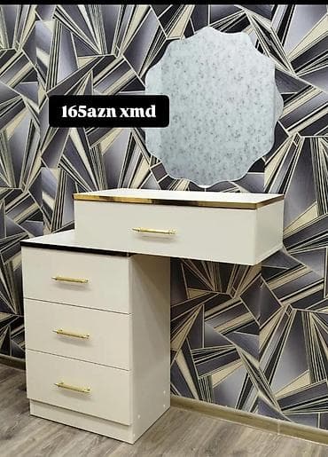 uşağ kravatları: Vizaj/qonaq otağı üçün kompakt makiyaj masası və güzgü dəsti. - Rəng — 1