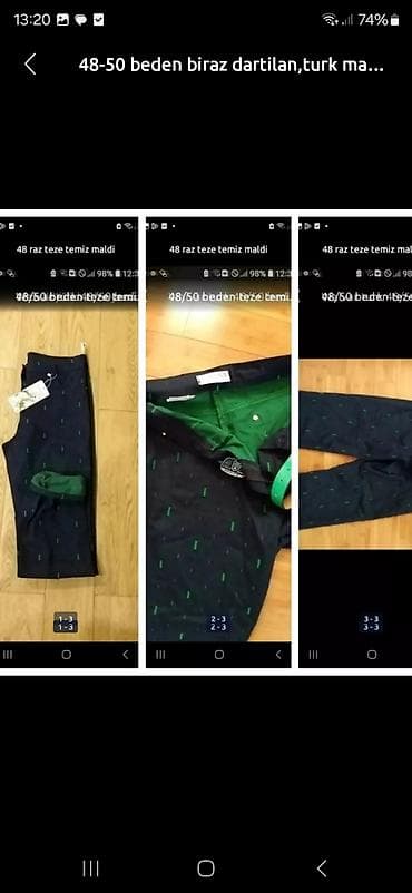 mat pamadalar: Şalvar, rəng - Göy — 1