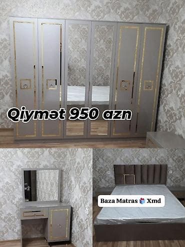 Yataq otağı dəsti Tərkibi: - 6 qapılı qarderob: ortada güzgülü