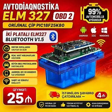 mini cooper kreditle: Diaqnostika cihazı "elm327" Cihaz iki platalı ELM327 Bluetooth V1.5 — 1