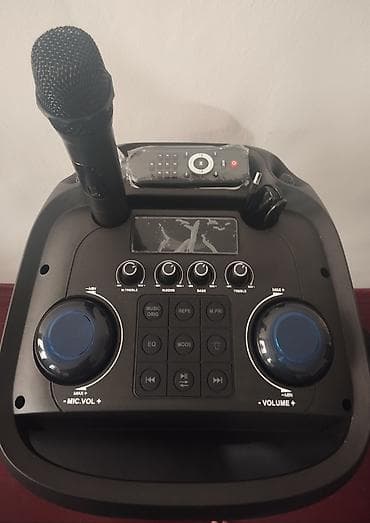 karaoke ses sistemi: Kalonka Portativ təkərli Karaoke/parti akustik sistemi – LED işıqlı — 4